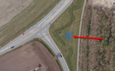 Beplantning på hjørnet af Kirkebrovej/Gabelsvej